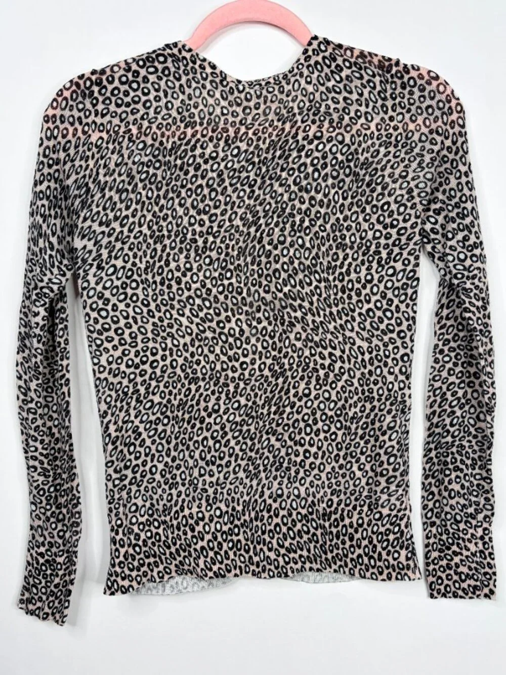 2/$30 LOFT Leopard Print Crew Neck Cardigan Small #A3140